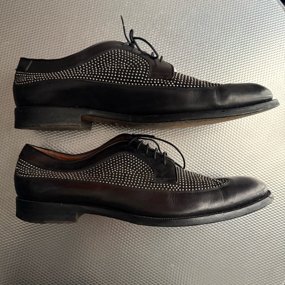 Jimmy Choo black studded wingtip shoes - Picture 5 of 8